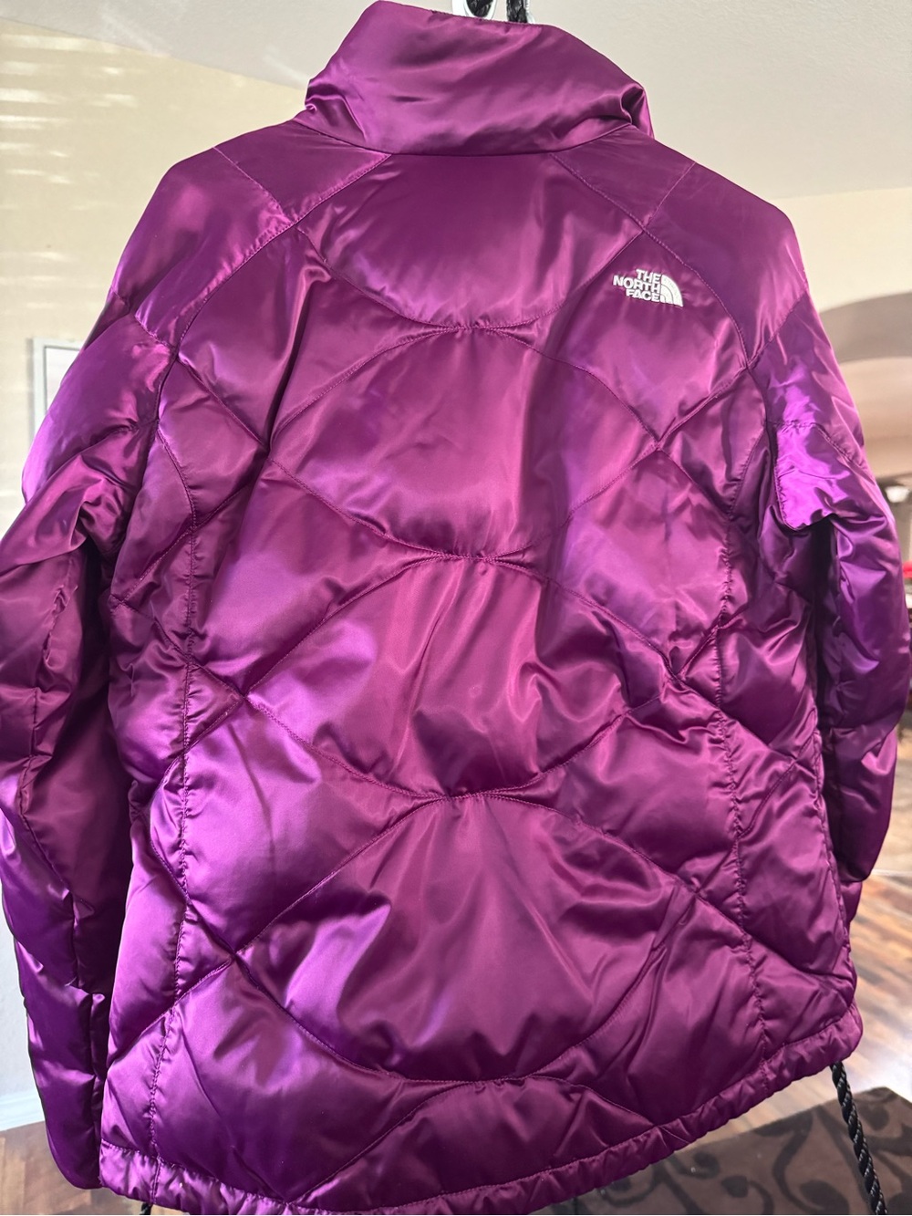 The North Face women's purple puffer jacket